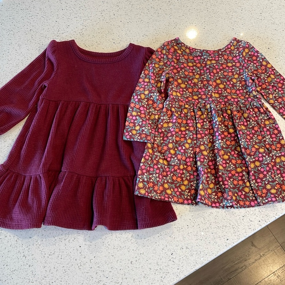 Cat and Jack long sleeve dresses- 2T
